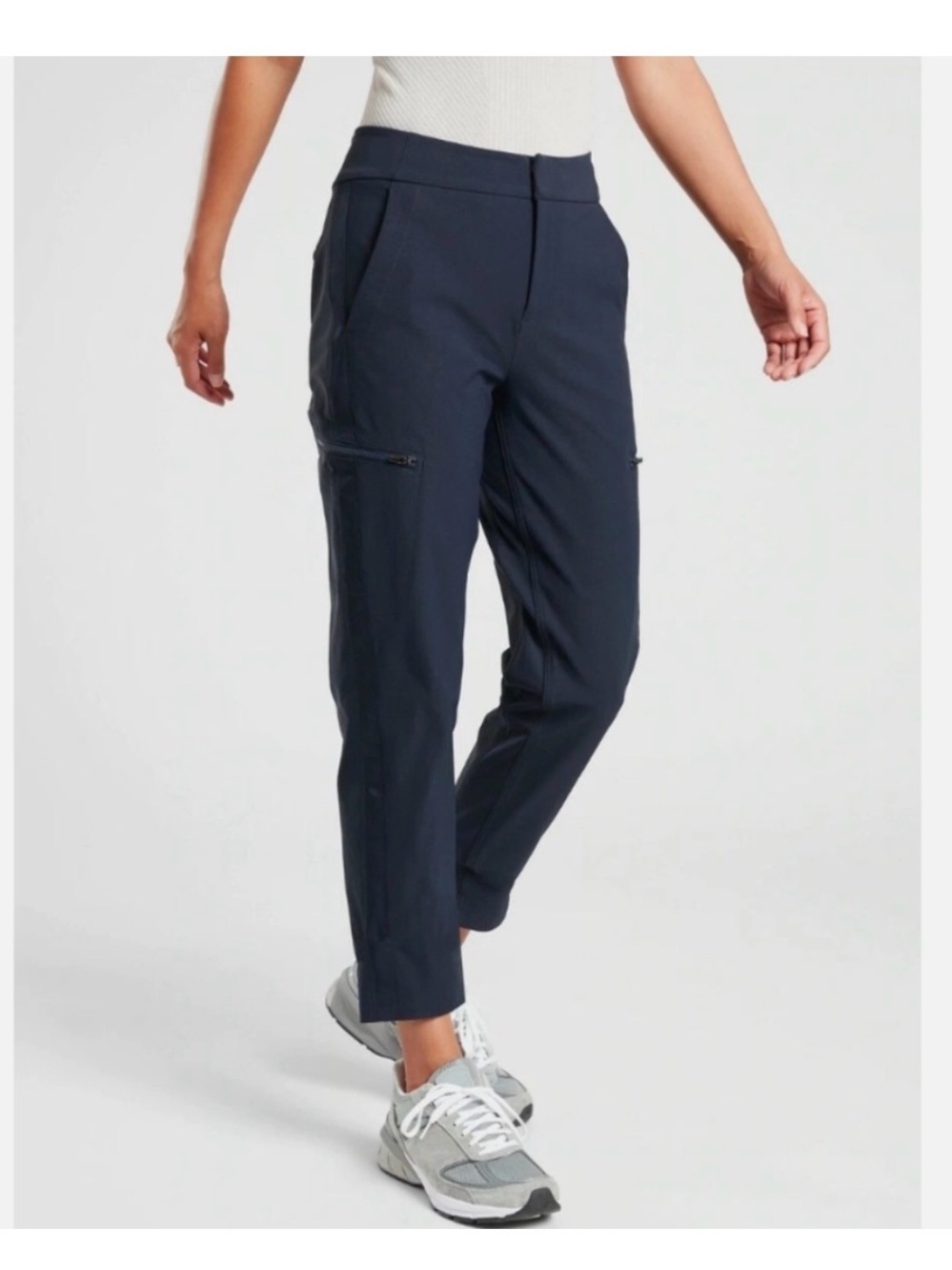 Athleta Navy Cargo Straight-Leg Pants